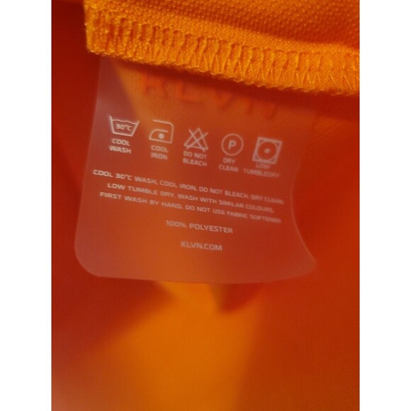 KLVN Golf Tech Polo Shirt Men's Size XL Orange Collared Front Pocket Snap Button - Picture 8 of 14